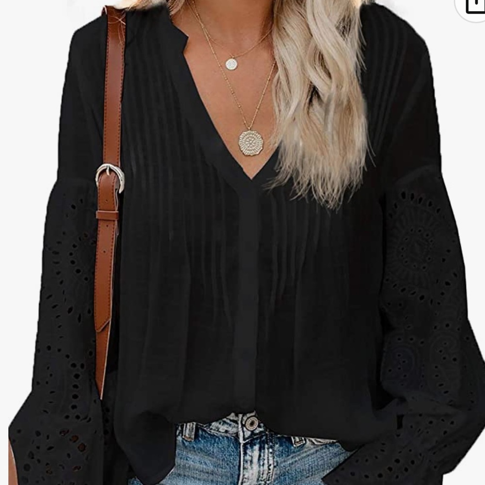 Black Boho Top